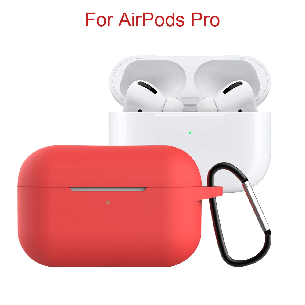 Силиконовый чехол с крючком для наушников Apple Airpods Pro подвесной пряжкой гарнитура