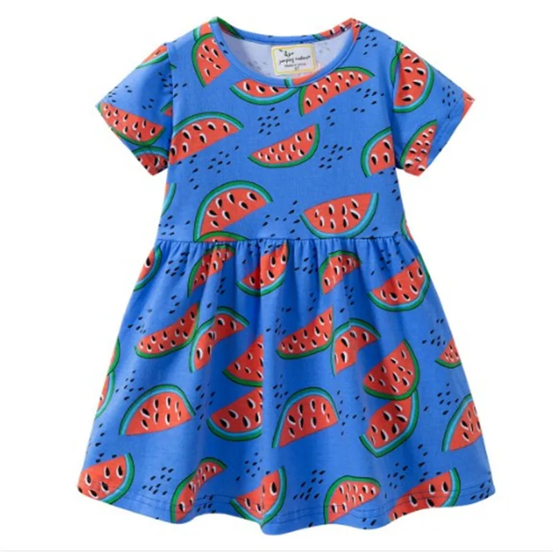 Jumping Meters Princess Kids Clothing Dresses Girls Summer All Print Watermelon Children Clothes Tunic Tutu Girl Frocks | Детская одежда
