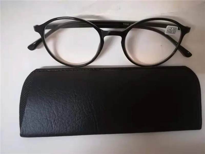 Из искусственной кожи черный Портативный очки Чехол мешок для очков для чтения сумка защитный чехол