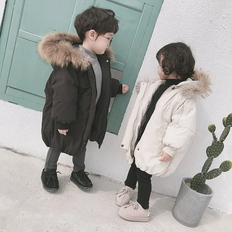 Пуховики для девочек Детская куртка с хлопковой подкладкой для мальчиков детская зимняя верхняя одежда и пальто повседневная одежда для маленьких девочек зимние парки