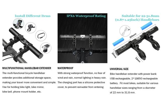 Prolunga Manubrio Per Bici - Regolabile In Altezza | Per MTB E Bici Da Strada