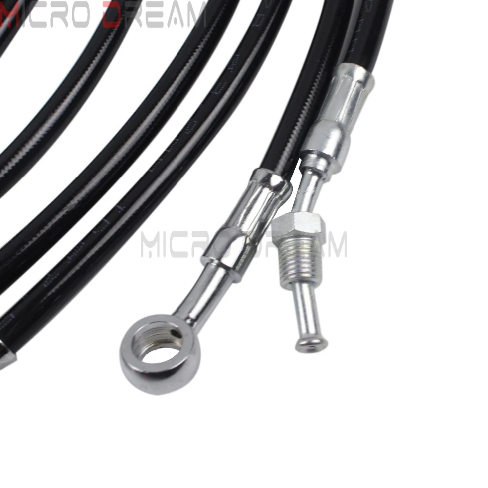 Замена 10-1" Руль черная верхняя линия тормозного кабеля комплект для Harley Touring ABS модели- Street Road King Glide