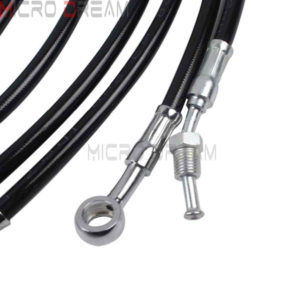 Замена 10-12 "руль черный верх линия тормозного кабеля комплект для Harley Touring ABS модели 2014-2017 улиц Road King Glide