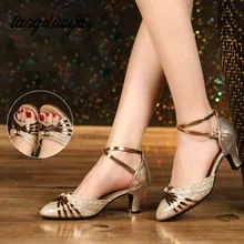 Женская обувь для латинских танцев; zapatos BAILE latino mujer; профессиональная обувь для латинских танцев; Обувь для бальных танцев; цвет золотистый, Серебристый; женская танцевальная обувь