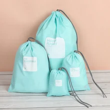 4 шт. многоразовая сумка на шнурке для туалетных принадлежностей, сумка-Органайзер для дома, кемпинга, путешествий, отеля, сумка для хранения