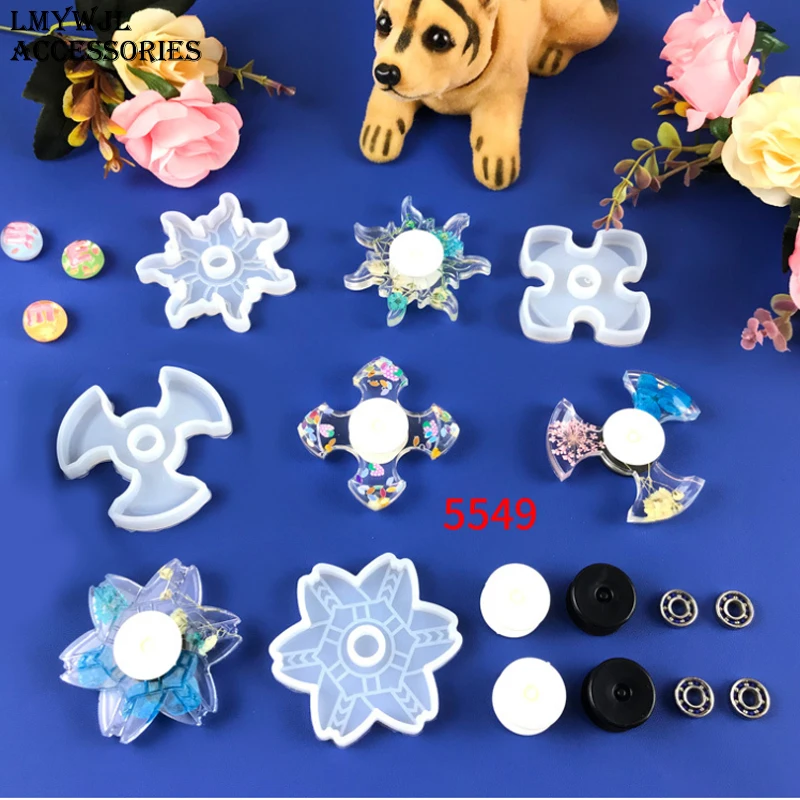 DIY Fingertip Gyro Resin Silicone Mold Vent Decompression Toy Fingertip Gyro Making Accessories Handicraft Epoxy Resin Mold