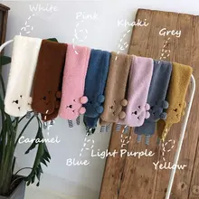 Зимний детский шейный платок, шарфы с рисунком, теплый флисовый платок для маленьких мальчиков и девочек, шарф, детский хлопковый шейный платок