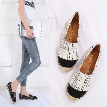

Shoes Woman Flats Soft Casual Female Sneakers All-Match Round Toe Slip-on Mixed Colors Dress New Summer Slip On Fisherman