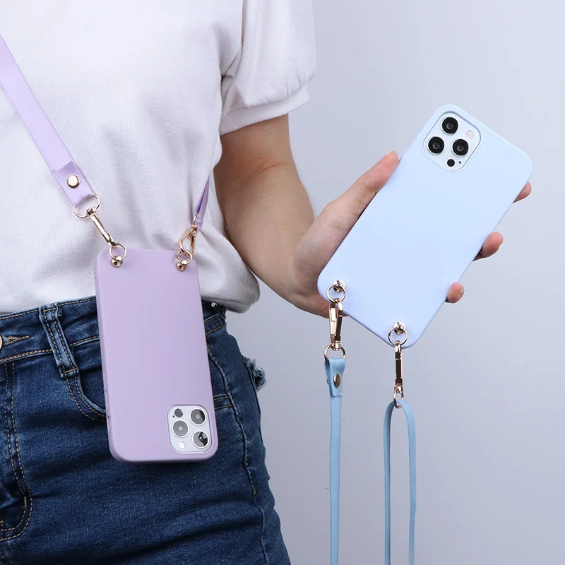 Silicone Lanyard Necklace Cover with Strap Cord in Candy Colors