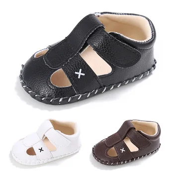 

Infant Unisex Baby Girl Boy Sandals Toddler Walking Shoes Soft Anti-Slip Rubber Sole Blue Solid Crib First Walker Shoes for B