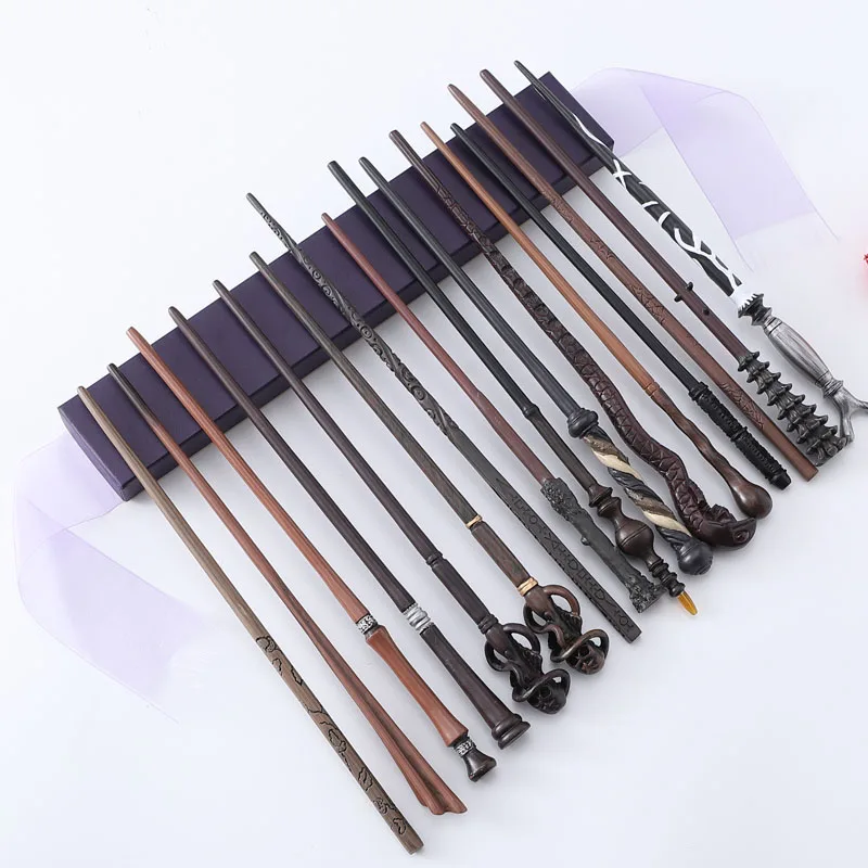 

35-40cm Potters Magic Wands Cosplay Harried Dumbledore Voldmort Snape Metal/Iron Core Magic Wand without Box Halloween Gift
