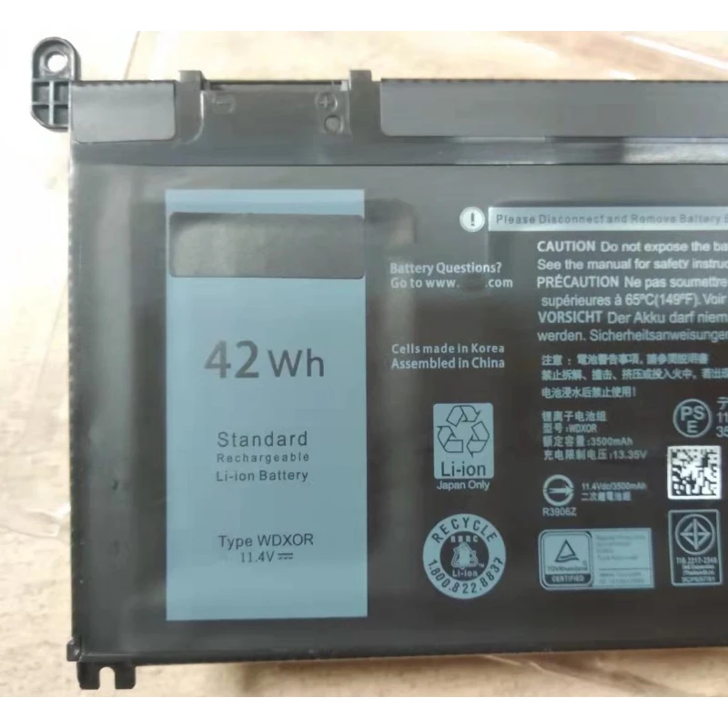 Nova Bateria Original Wdxor para Dell Inspiron P69gp69g001 13 5000 5368 5378 5379 15 5538 5567 5570 7560 15 7000 5765 17 5767 5770 - Imagem 4