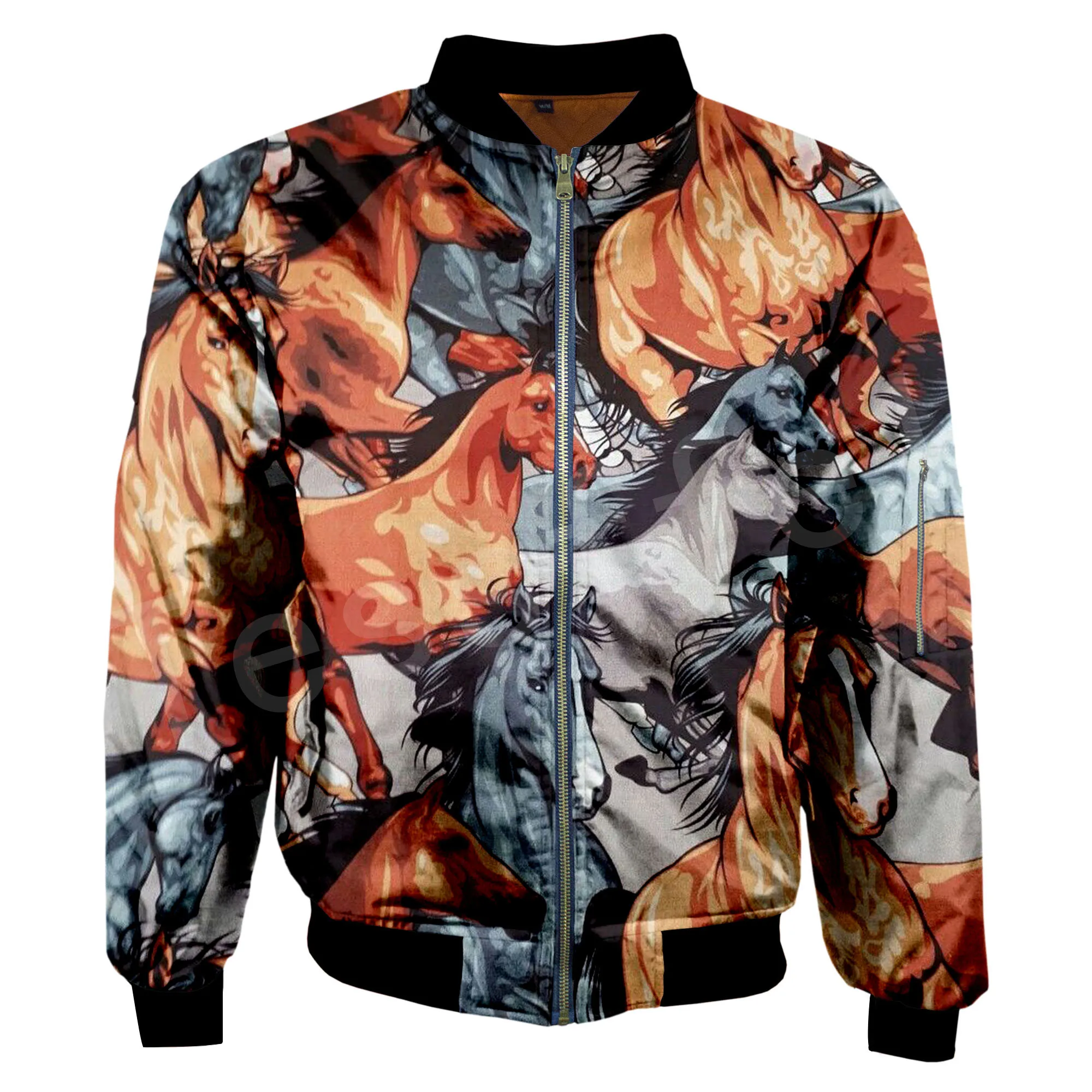 Jackets Tessffel; унисекс; животные; Любовь лошадь сильнее лошадь костюм Повседневное Горячая Стиль Для мужчин/Для женщин 3dprint толстовки/Толстовка/куртка-бомбер S-9 - Цвет: Jackets