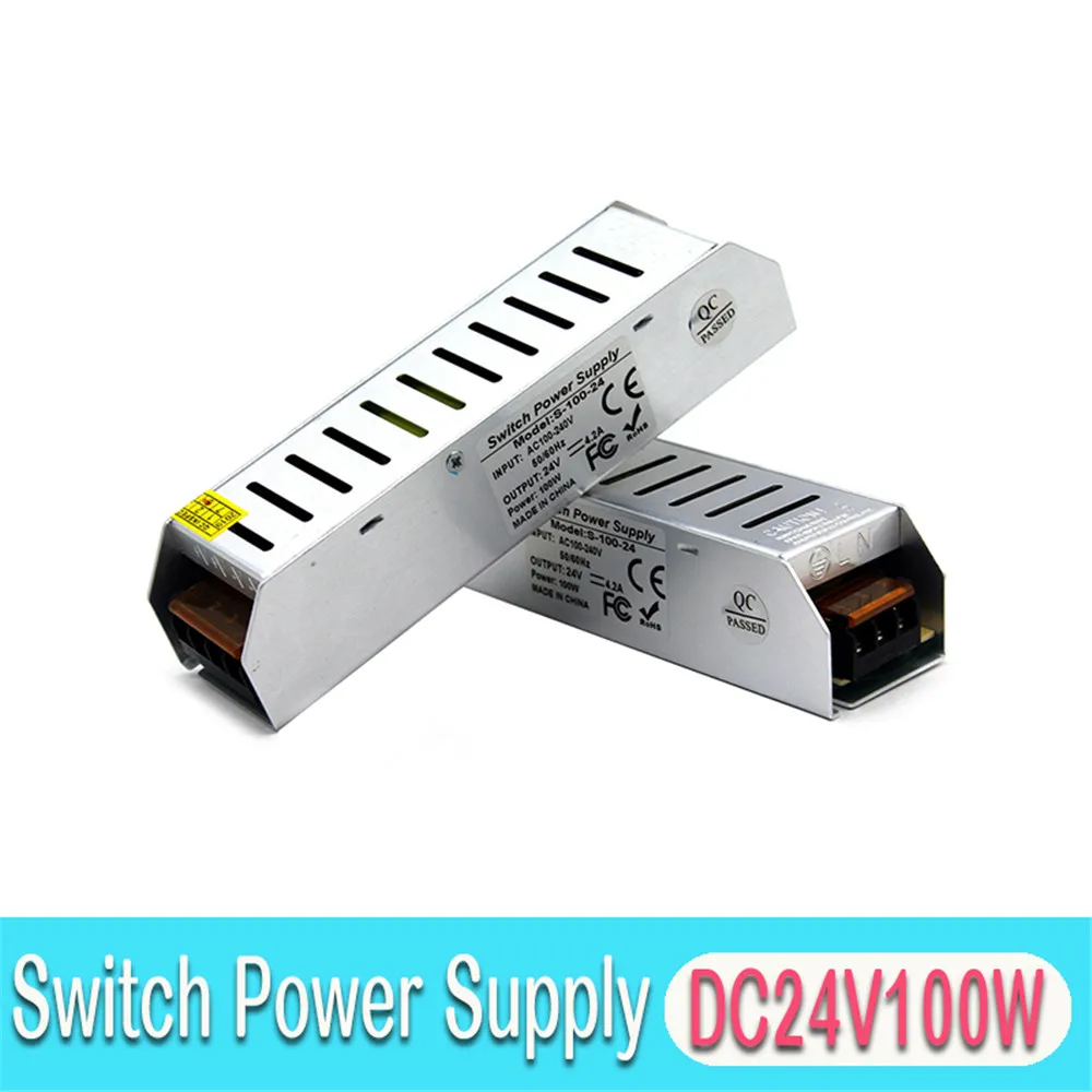 24V DC источник питания 48W 60W 72W 100W 120W 150W светильник ing трансформаторы 100-240v AC в DC24V адаптер питания для Led светильник CCTV