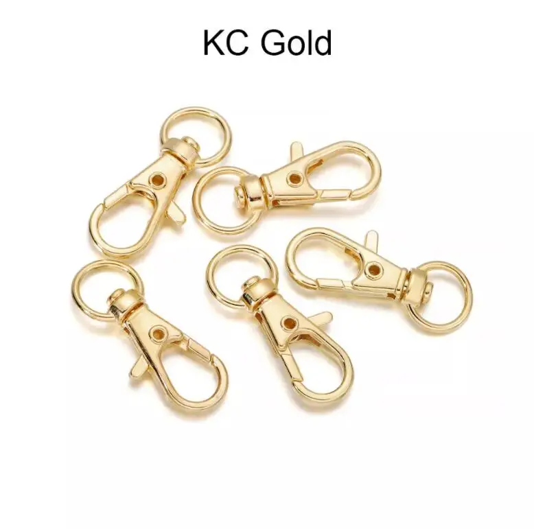 Pack of 10 Swivel Lobster Clasp Hooks for DIY Jewelry, Bags, Belts, and Dog Chains