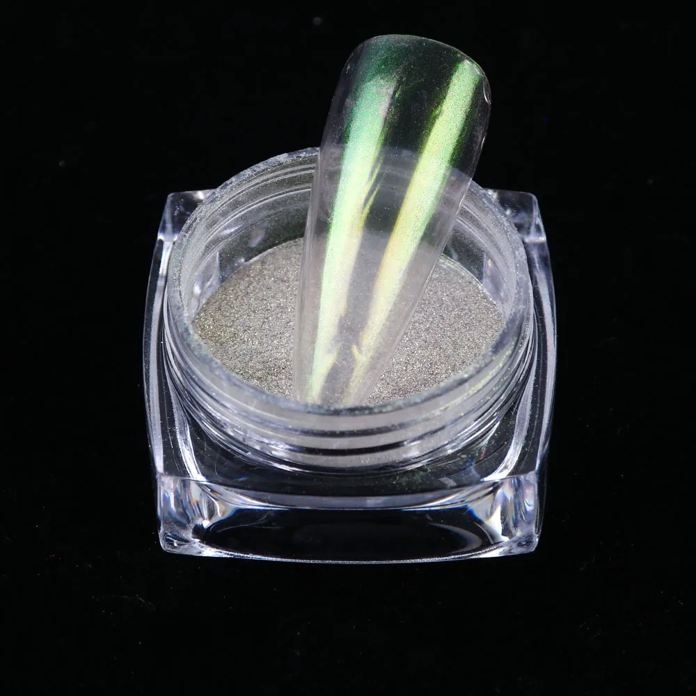 0,5 г зеркальный порошок русалки прозрачный лед телесный хамелеон ногтей хром УФ лак для ногтей с блестками пигмент волшебный лазер пыль Маникюр JIJK01-12 - Цвет: JK07