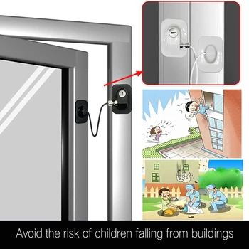 

Cabinet 1 Key Refrigerator Door Freezer Window Lock Children Security Children Safety Non Drilling Home Easy Install Restrictor