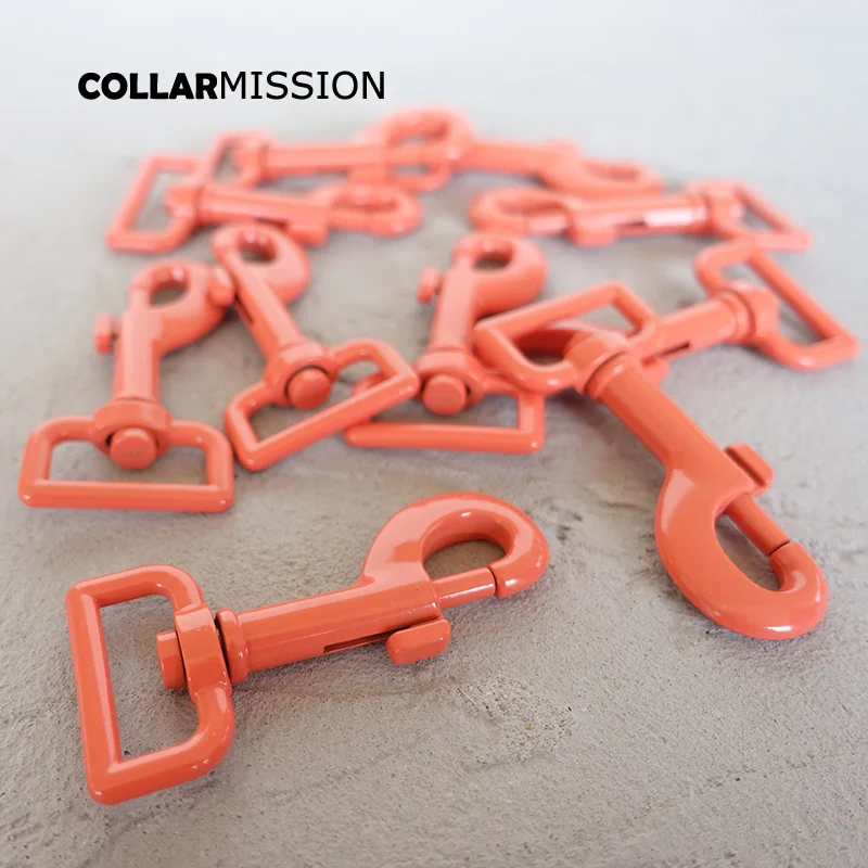 50pcs/lot Metal red orange colored baking paint dog clip hook durable and strong swivel zinc alloy Diy accessories CPK25R | Дом и сад