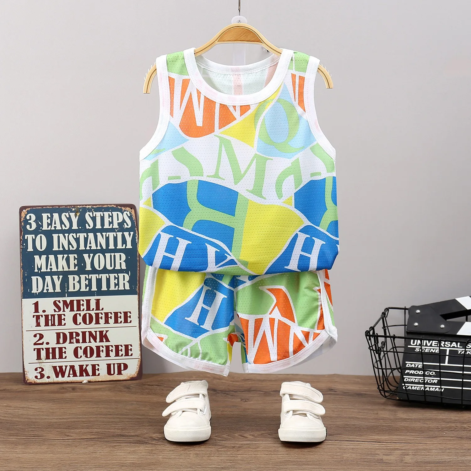 Summer Kids Clothing Sets Quick-drying Suit Boys Sports Sets Girls Sleeveless T Shirts + Shorts 2pcs/set Baby Clothes Suit kids clothing set kids sports suit children sports suit