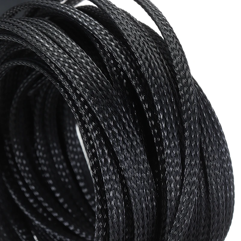 Schutz 4~16mm PET Erweiterbar Geflochtene Hülse Kabelhülle Mantel Kabel Schwarz Schutz 4~16mm PET Erweiterbar Geflochtene Hülse Kabelhülle Mantel Kabel Schwarz