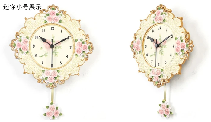 Европейские 3d настенные часы винтажные качели креативные маятниковые Настенный