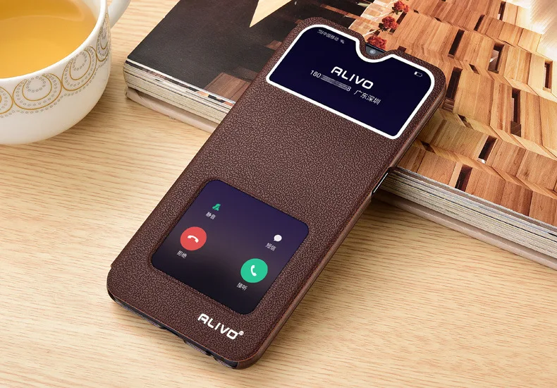 Кожаный чехол для OPPO Reno 2, чехол ALIVO из искусственной кожи с окошком для просмотра, откидной чехол для OPPO Reno2, откидной Чехол, Coque Capa# VA