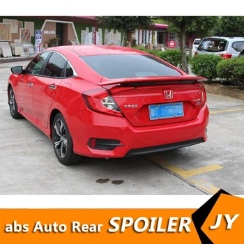 

For HONDA Civic Spoiler 2016-2018 civic spoiler with light High Quality ABS Material Car Rear Wing Primer Color Rear Spoiler