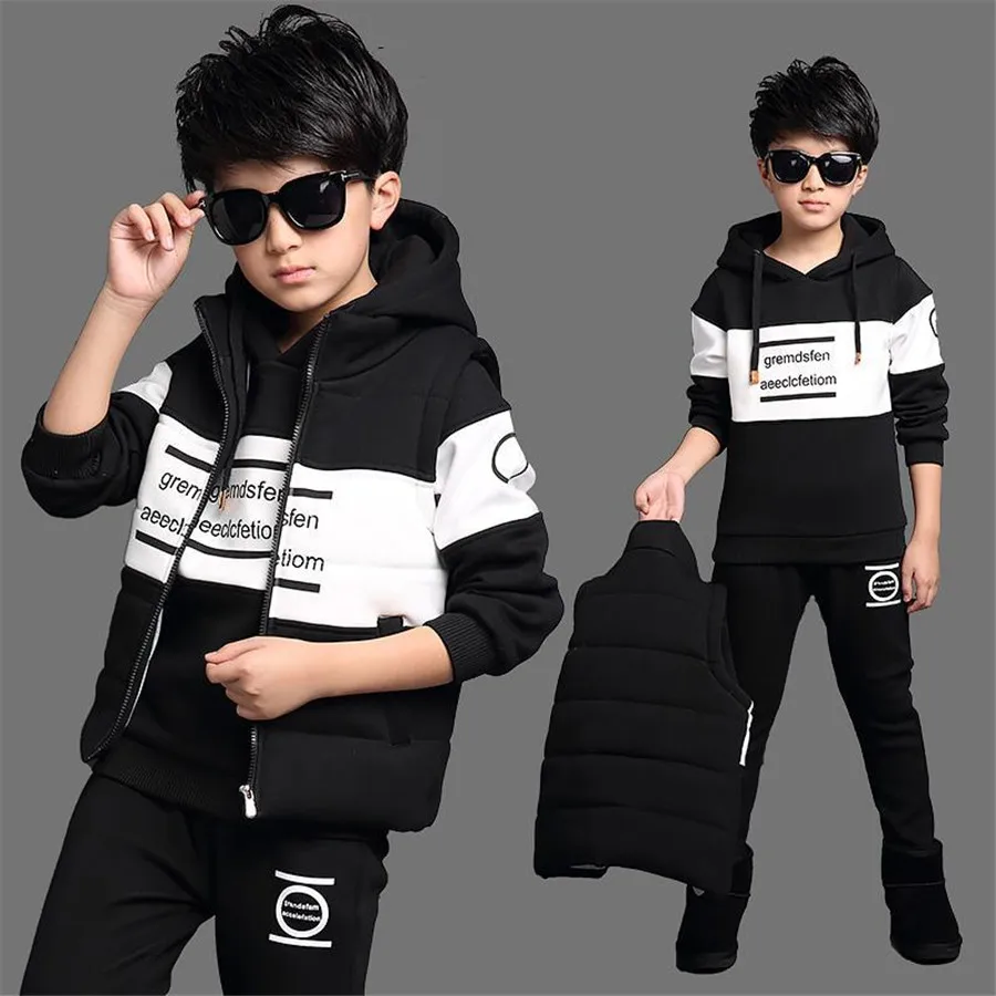 Kids Clothes Boys Sport Suit Casual 3ps Sets Autumn Letter Two Pieces Clothing Set Tracksuit