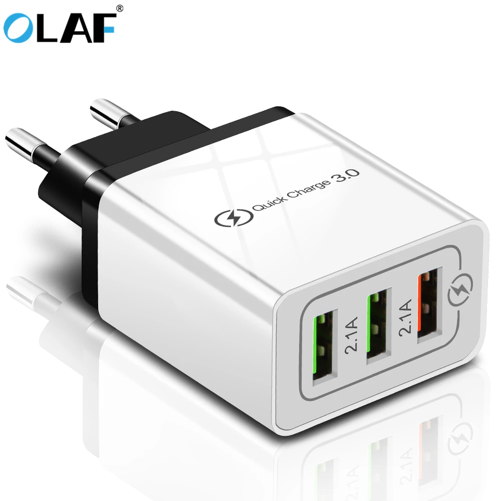 Зарядное устройство Olaf USB для samsung A70 Quick Charge 3,0 быстрое зарядное устройство для huawei P20 lite QC 3,0 зарядное устройство для мобильного телефона 5V 3A для iPhone