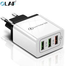 Зарядное устройство Olaf USB для samsung A70 Quick Charge 3,0 быстрое зарядное устройство для huawei P20 lite QC 3,0 зарядное устройство для мобильного телефона 5V 3A для iPhone
