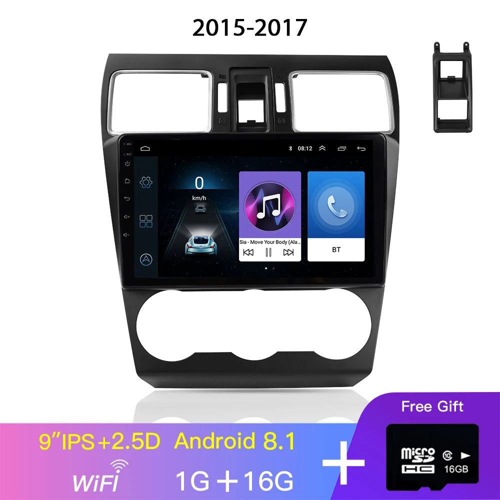 1-16-Wifi 15-17 EKIY 9 ''2.5D автомобильный Радио Мультимедиа Видео плеер нет 2 Din Авто Радио Аудио для Subaru Forester XV WRX 2012- gps навигация - Цвет: 1-16-Wifi 15-17