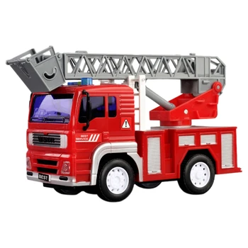 

WENYI Fire Engineering Vehicle Toy Rescue Lift Truck Ladder Car Multifunctional Music Toy Car