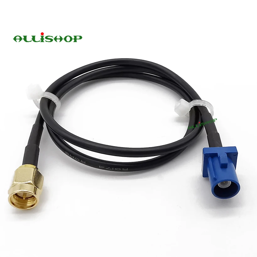 RF gps антенна провод разъем Fakra C штекер к SMA Мужской прямой сборки удлинитель коаксиальный RG174 кабель 15 см 20 см 30 см 50 см 1 м