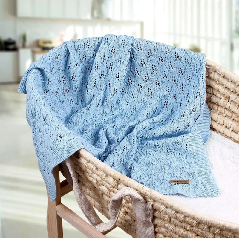 Пеленальное Одеяло, детское трикотажное дизайнерское детское полое одеяло с листьями, хлопковые одеяла для коляски, детское стеганое одеяло, bebe couverture