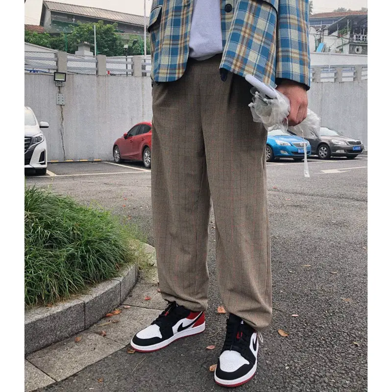 

2020 Spring And Autumn New Youth Popular Men's Loose Solid Color Drape Wide-leg Pants Fashion Casual Straight-leg Pants