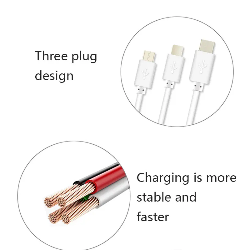 Cafele 3 в 1 USB кабель 1 м 2.4A быстрое зарядное устройство type C Usb кабели для iphone Xs Xiaomi Mi9 Red rice Note Hauwei samsung Оборудование
