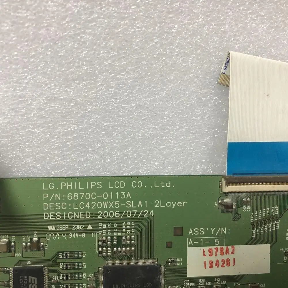 Тест для LG 6870C-0113A 42TA1800 дисплей LC420WX5-SLA1 логическая плата