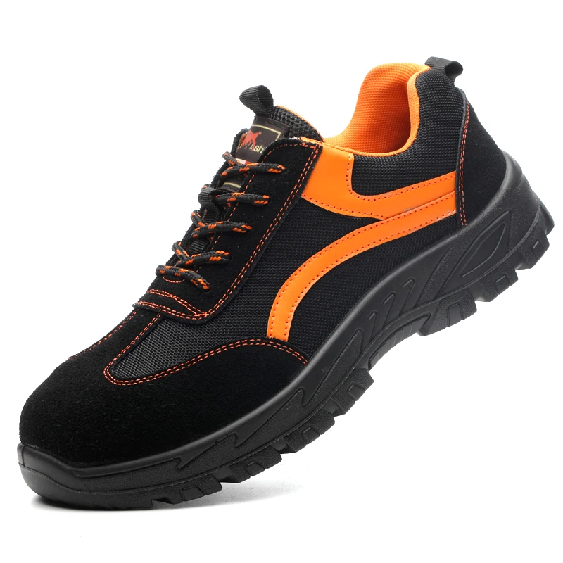 

new design men fashion safety shoes big size breathable mesh steel toe cap work shoe platform worker security low top boots man