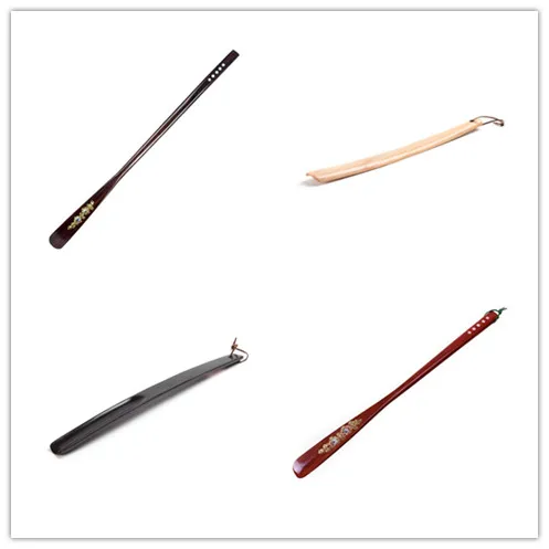 HOT Sale Professional Wooden Long Handle Shoe Horn Foot Care High Quality Shoehorn Lifter Craft Foot Care Tool