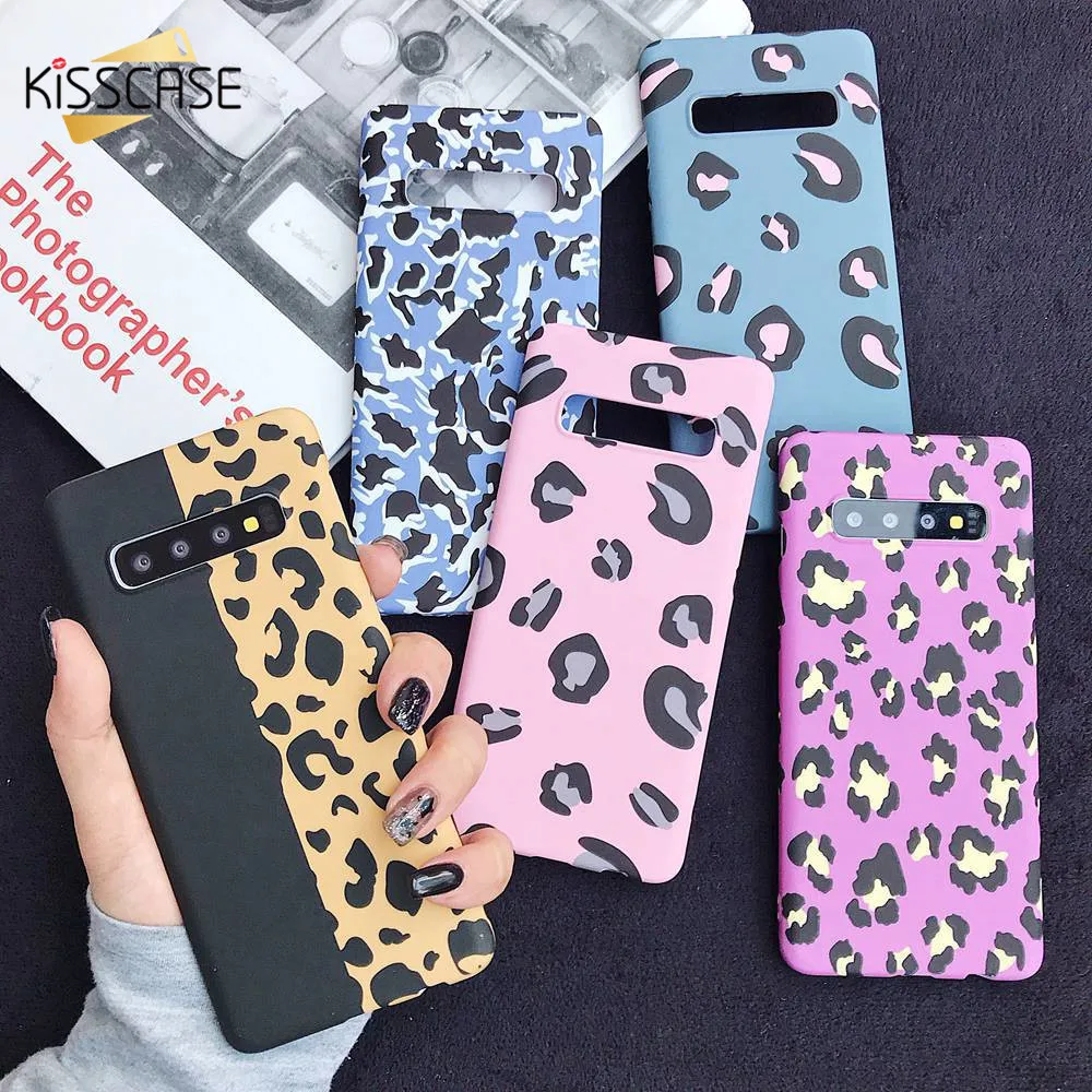 

KISSCASE Luminous Leopard Pattern Case For Samsung Galaxy S8 S9 S10 Hard Case For Samsung S7 Edge S7 S9 Plus Note 10 Plus 10 9 8