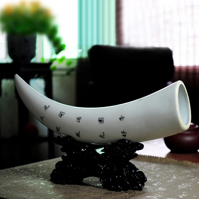 Античный Фарфор Jingdezhen ручная роспись Керамическая керамика слоновая кость украшение в гостиной