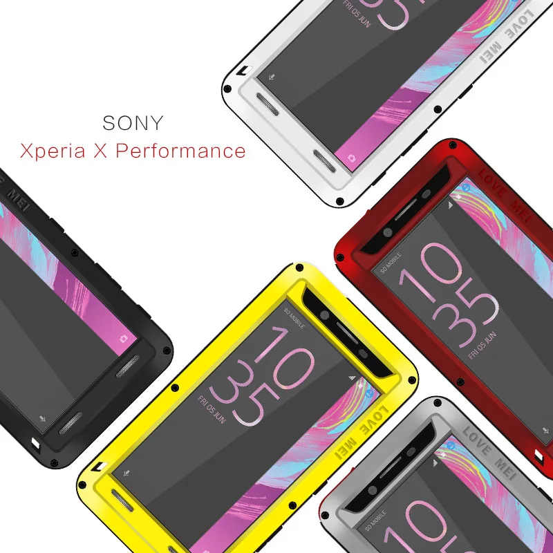 Алюминиевый металлический чехол LOVE MEI для sony Xperia X, защитный противоударный водонепроницаемый чехол для Xperia X