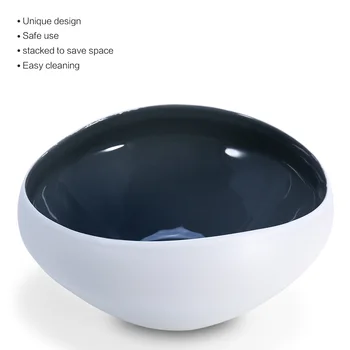 

Glossy Ceramic Fruit Bowl Decorative Centerpiece Bowl Best for Serving Snacks Fruit Salad Unique Modern Design Porcelain Bowl