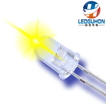 

5mm through hole dip round of traffic light led high light yellow lamp