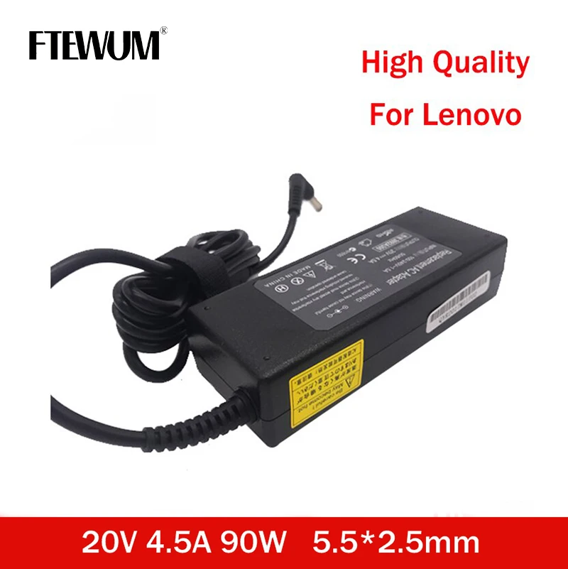 

FTEWUM 20V 4.5A 90W 5.5*2.5mm Laptop AC DC Charger Power Supply For Lenovo B460 C510 V470 K47G Z460 E49 G480 U550 G360 G450 G455