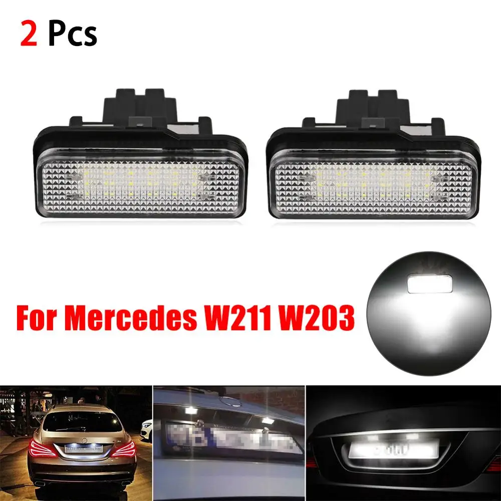 2 шт. Автомобильный светодиодный фонарь для номерного знака для Mercedes W211 W203 5D W219 R171 без ошибки