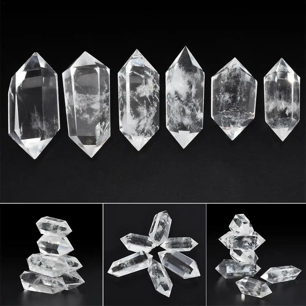Natural Clear Crystal Quartz Electroplating Rainbow Wand Point Healing Stones For Aquarium Crafts Making Ornaments Home Decor 5