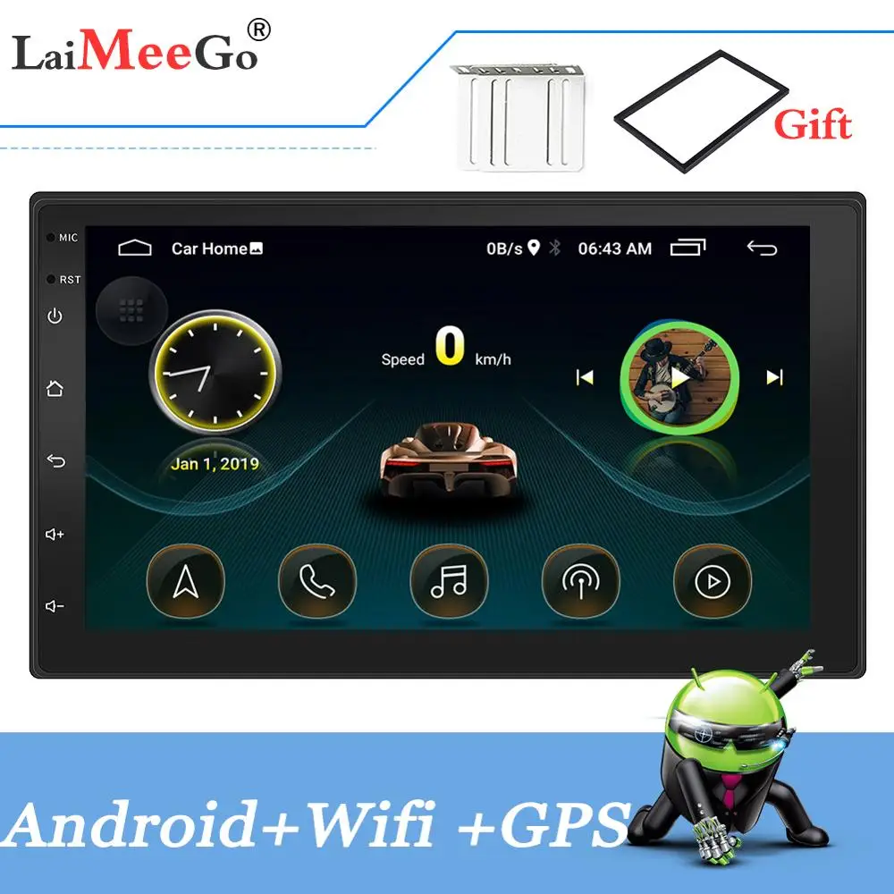 

Android 8.1 Car Radio Stereo GPS Navigation Bluetooth wifi Universal 7'' 2din Car Radio Stereo Quad Core Multimedia Player Audio
