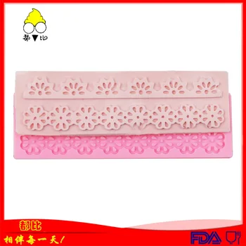 

Flower Lace Fondant Silicone Mould Cake Lace Mold DIY Light Clay Mode Epoxy