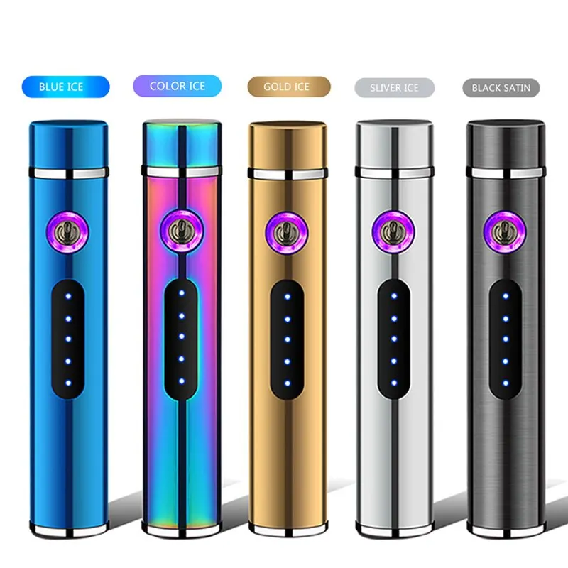 Новая USB Зажигалка двойная дуговая зажигалка ветрозащитная Электронная для